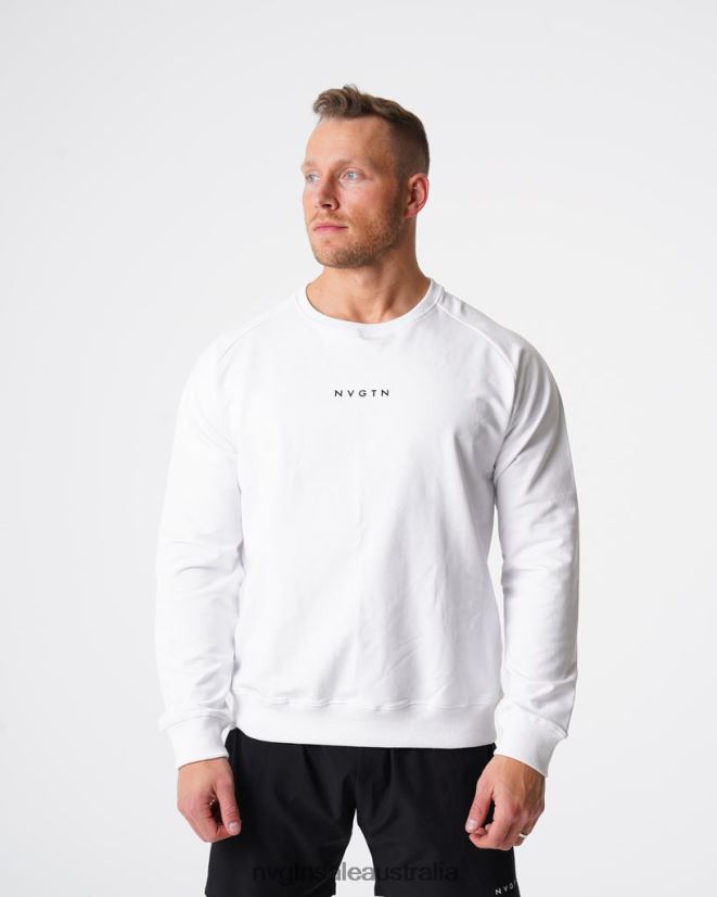 Crew Neck Sweatshirt 24JF4Z791 White Tops NVGTN Men