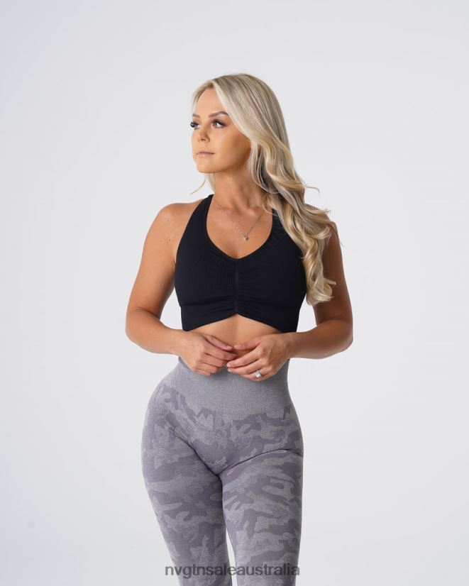Cinched Seamless Bra 24JF4Z154 Black Fitness NVGTN Women