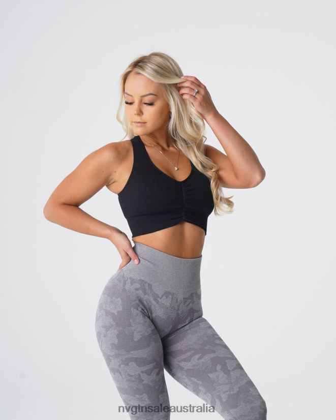 Cinched Seamless Bra 24JF4Z154 Black Fitness NVGTN Women