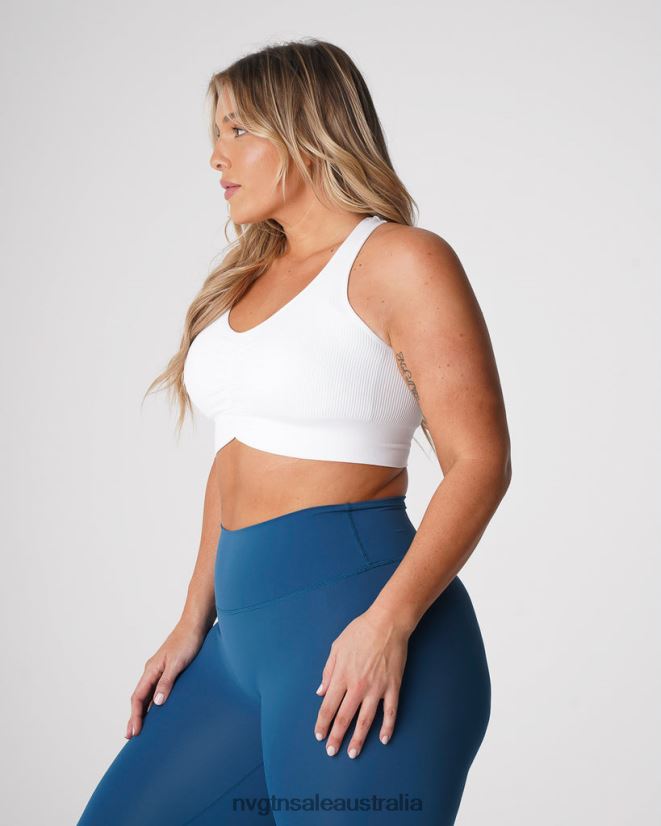 Cinched Seamless Bra 24JF4Z155 White Fitness NVGTN Women
