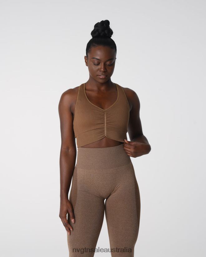 Cinched Seamless Bra 24JF4Z156 Mocha Fitness NVGTN Women