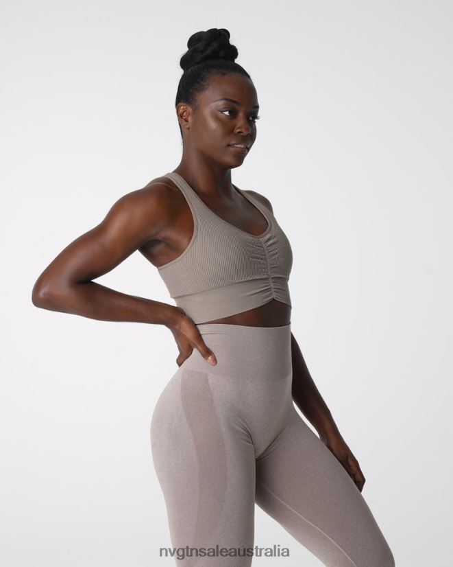 Cinched Seamless Bra 24JF4Z157 Taupe Fitness NVGTN Women