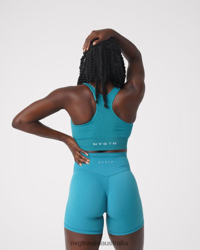 Cinched Seamless Bra 24JF4Z208 Teal Fitness NVGTN Women
