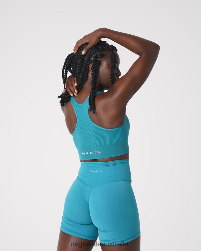 Cinched Seamless Bra 24JF4Z208 Teal Fitness NVGTN Women