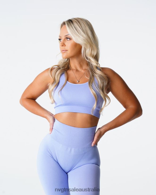 Desire Ribbed Seamless Bra 24JF4Z197 Periwinkle Fitness NVGTN Women