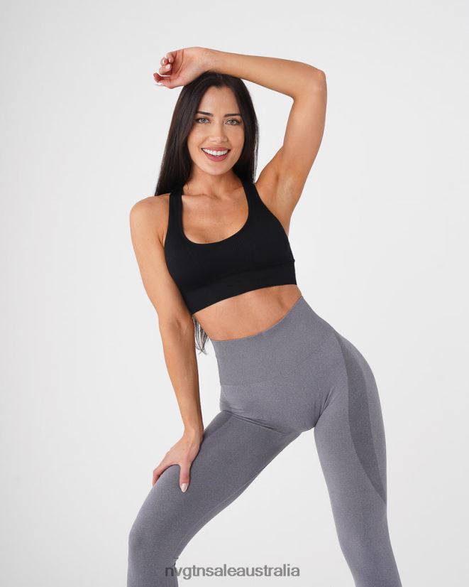 Galaxy Ribbed Seamless Bra 24JF4Z158 Black Fitness NVGTN Women