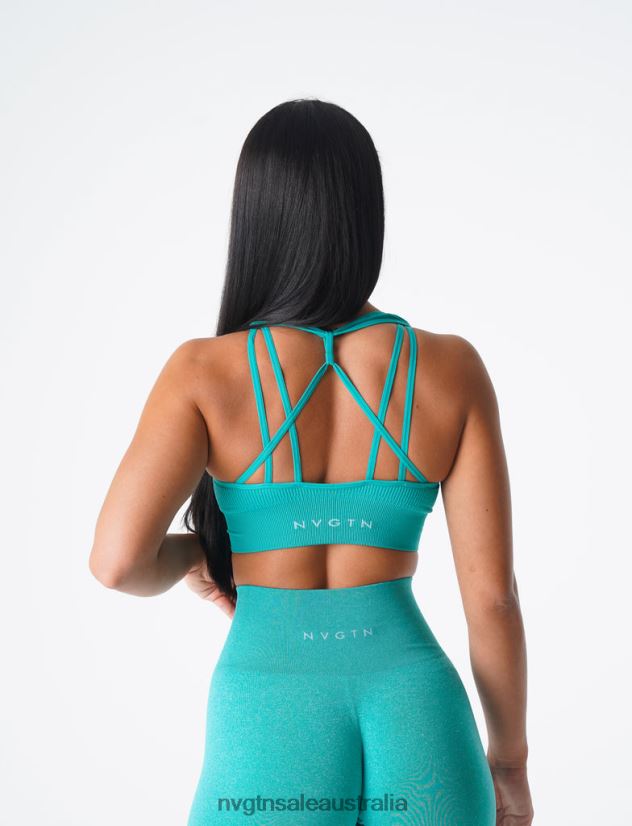 Galaxy Ribbed Seamless Bra 24JF4Z166 Turquoise Fitness NVGTN Women