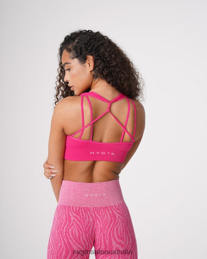 Galaxy Ribbed Seamless Bra 24JF4Z64 Fuchsia Fitness NVGTN Women