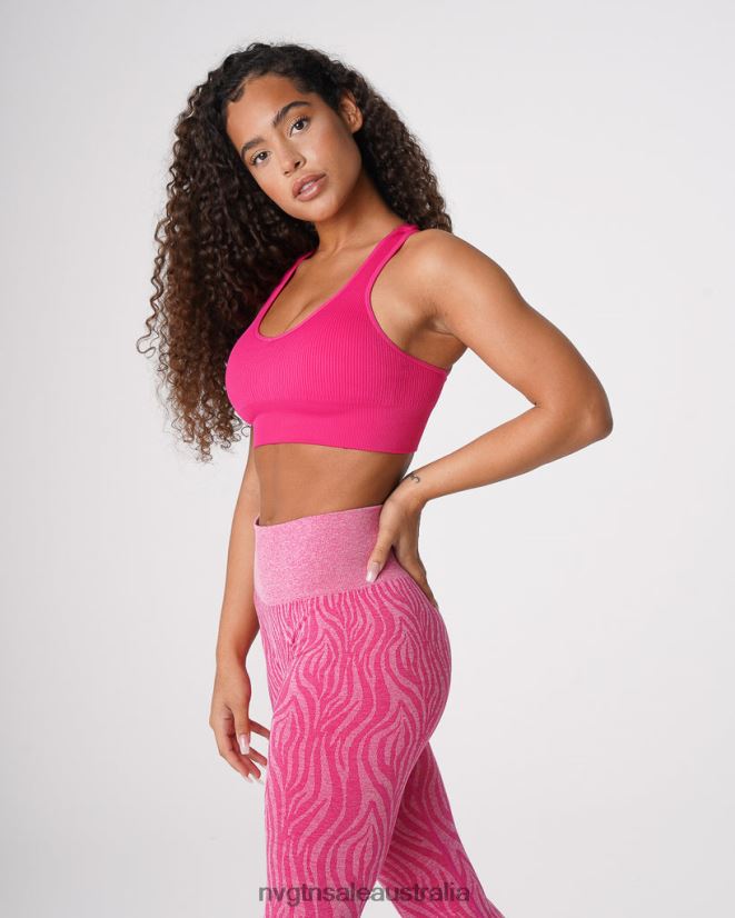 Galaxy Ribbed Seamless Bra 24JF4Z64 Fuchsia Fitness NVGTN Women