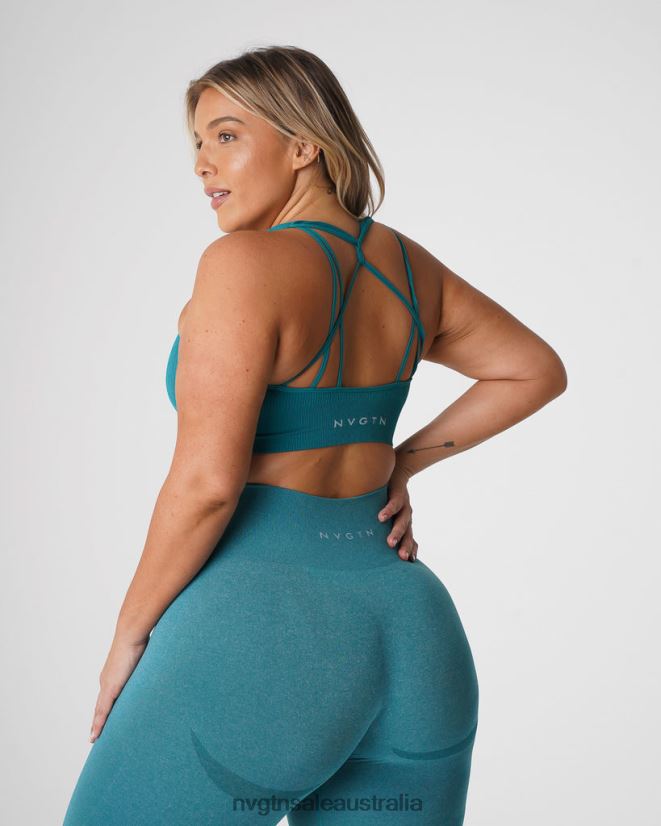 Galaxy Ribbed Seamless Bra 24JF4Z65 Teal Fitness NVGTN Women