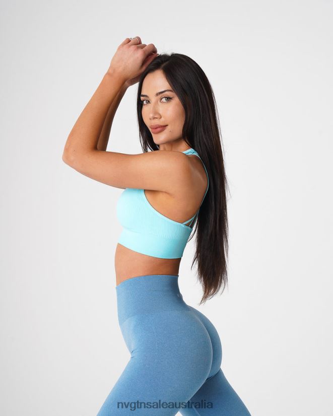 Galaxy Ribbed Seamless Bra 24JF4Z67 Aqua Fitness NVGTN Women