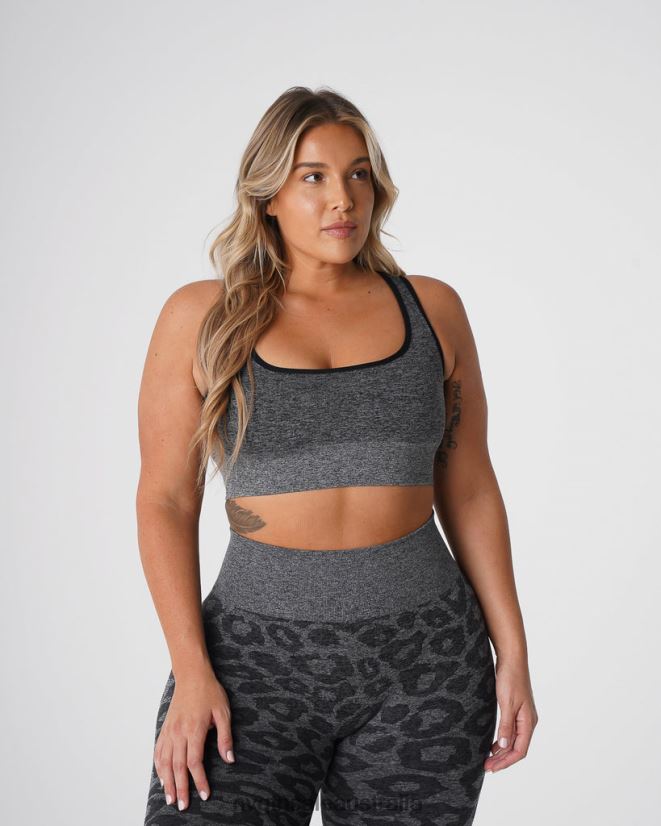 Leopard Eclipse Seamless Bra 24JF4Z213 Black Speckled Fitness NVGTN Women