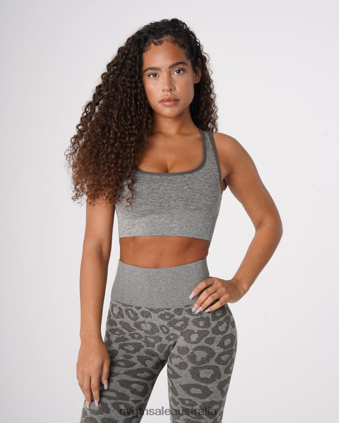 Leopard Eclipse Seamless Bra 24JF4Z219 Khaki Green Fitness NVGTN Women
