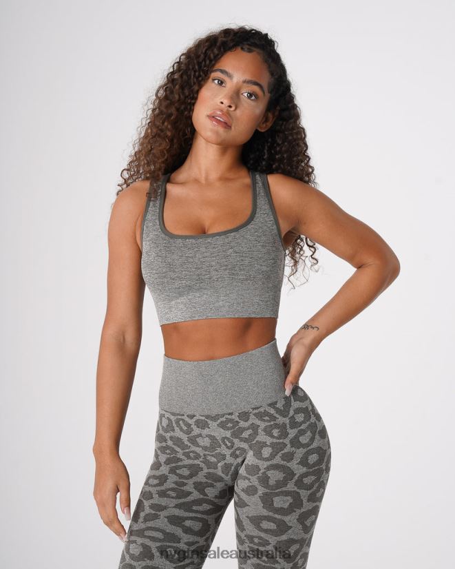 Leopard Eclipse Seamless Bra 24JF4Z219 Khaki Green Fitness NVGTN Women