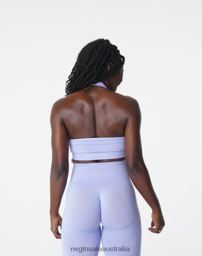 Limitless Ribbed Seamless Halter Bra 24JF4Z204 Periwinkle Fitness NVGTN Women
