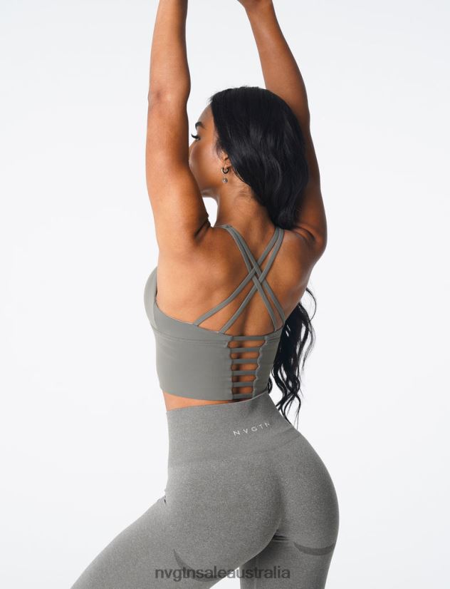 Matrix Bra Top 24JF4Z83 Khaki Green Fitness NVGTN Women