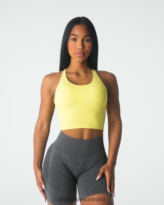 Matrix Bra Top 24JF4Z88 Pastel Yellow Fitness NVGTN Women