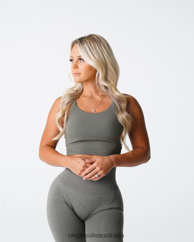 Poise Bra Top 24JF4Z191 Khaki Green Fitness NVGTN Women