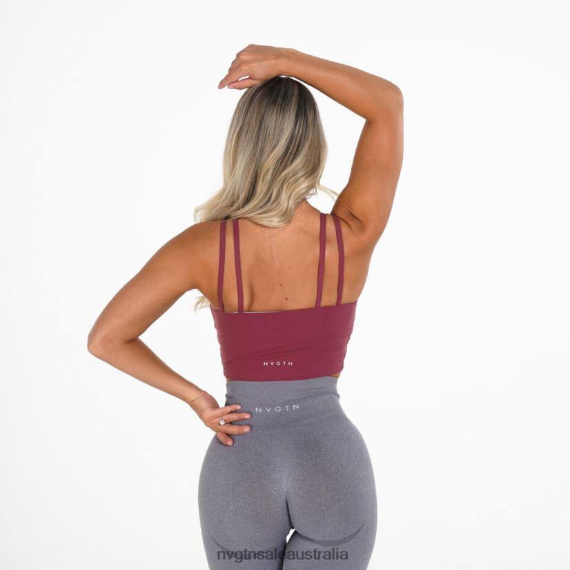 Poise Bra Top 24JF4Z280 Cranberry Fitness NVGTN Women