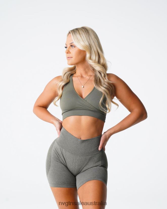 Pursuit Seamless Bra 24JF4Z143 Khaki Green Fitness NVGTN Women