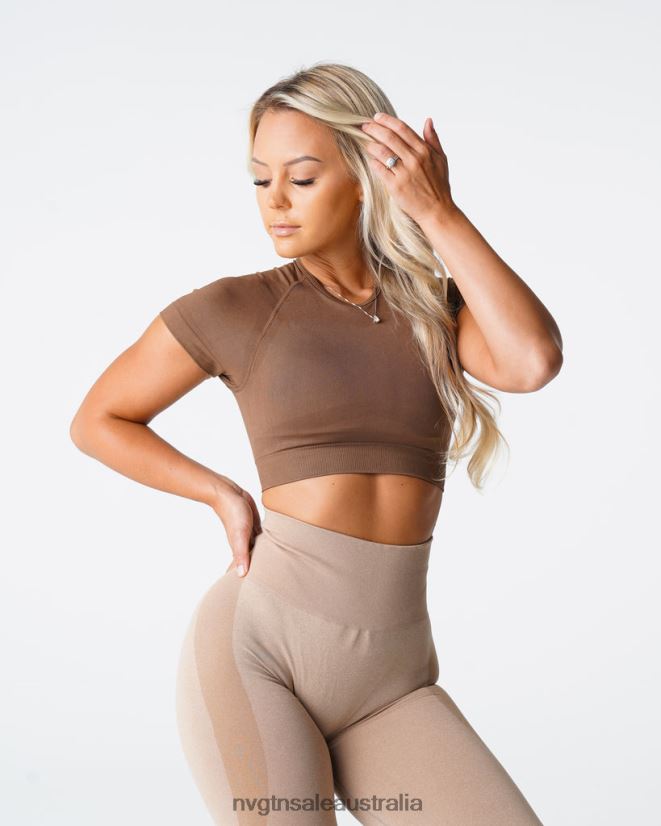 Vortex Seamless Bra Top 24JF4Z74 Mocha Fitness NVGTN Women