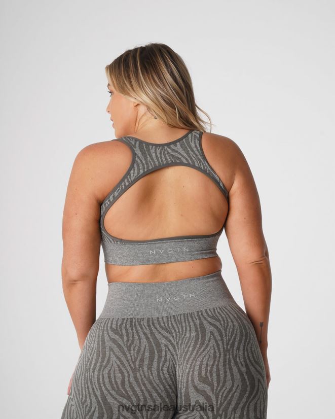 Zebra Eclipse Seamless Bra 24JF4Z220 Khaki Green Fitness NVGTN Women