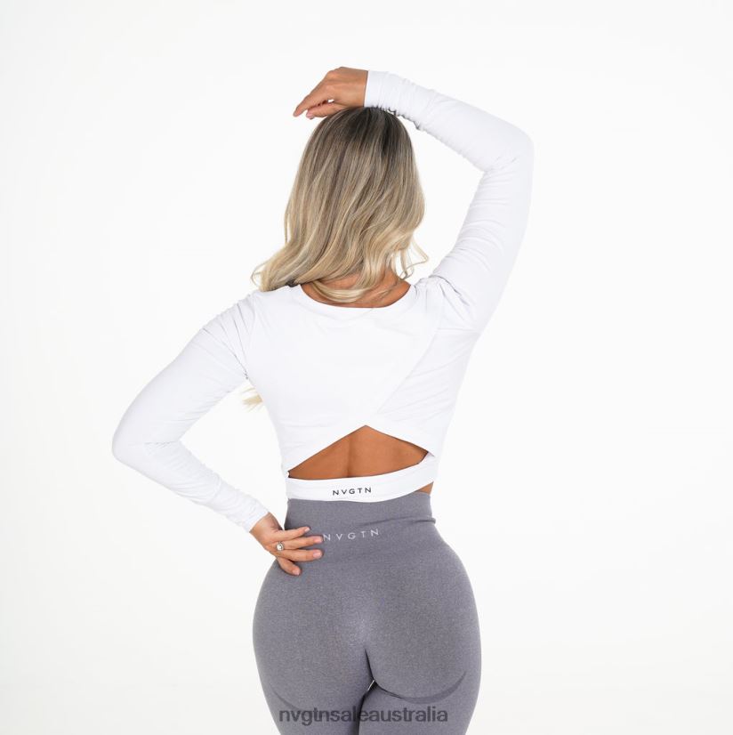Form Long Sleeve Crop 24JF4Z274 White Fitness NVGTN Women