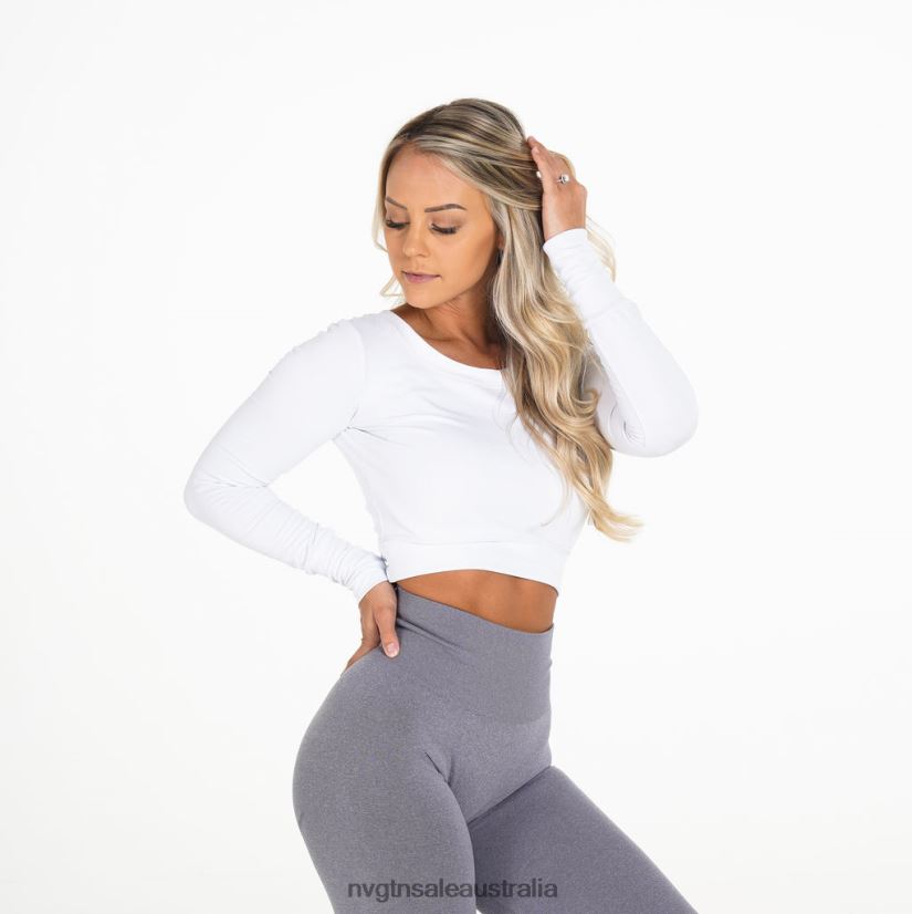 Form Long Sleeve Crop 24JF4Z274 White Fitness NVGTN Women