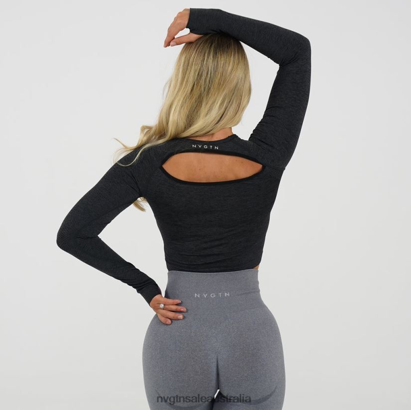 Glimpse Long-Sleeve Crop 24JF4Z315 Midnight Fitness NVGTN Women