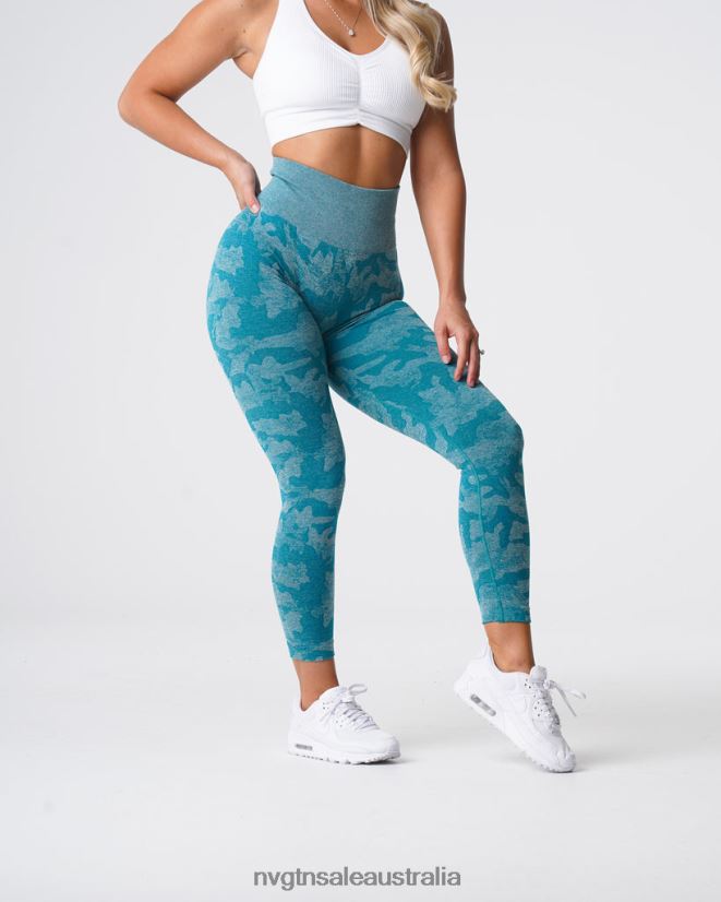 Camo Seamless Leggings 24JF4Z664 Teal Fitness NVGTN Women