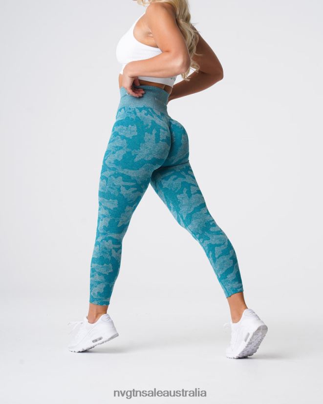 Camo Seamless Leggings 24JF4Z664 Teal Fitness NVGTN Women