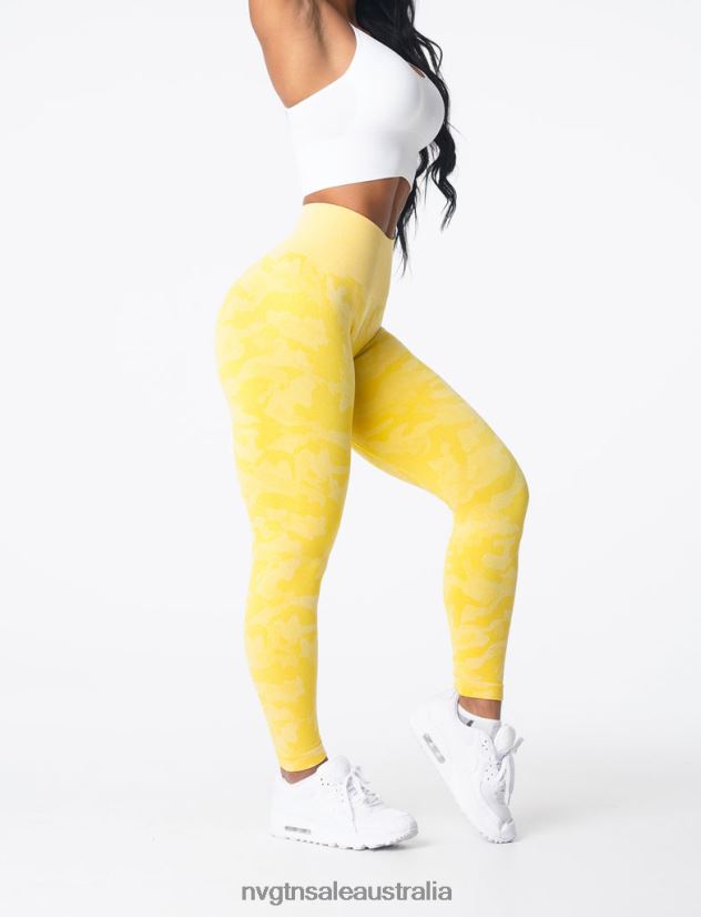 Camo Seamless Leggings 24JF4Z665 Sunshine Yellow Fitness NVGTN Women