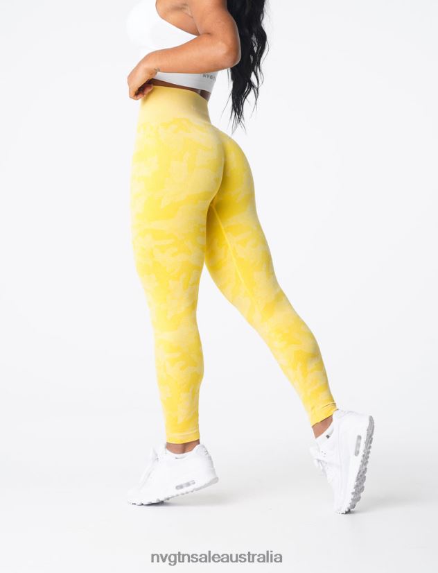 Camo Seamless Leggings 24JF4Z665 Sunshine Yellow Fitness NVGTN Women