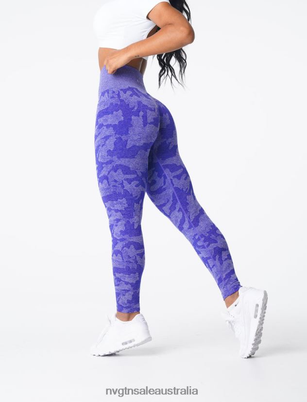 Camo Seamless Leggings 24JF4Z667 Electric Blue Fitness NVGTN Women