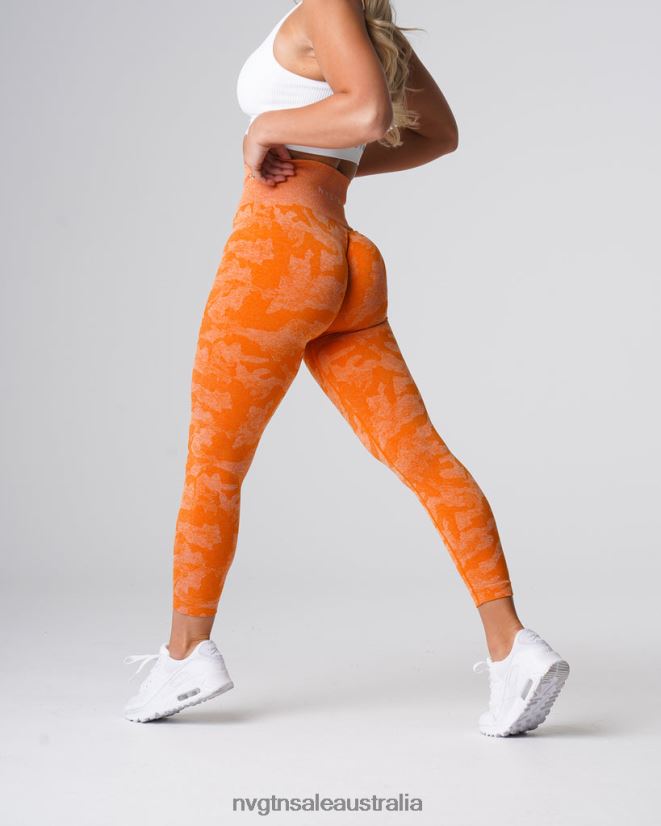 Camo Seamless Leggings 24JF4Z669 Burnt Orange Fitness NVGTN Women