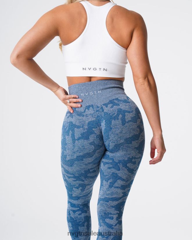 Camo Seamless Leggings 24JF4Z674 Slate Blue Fitness NVGTN Women