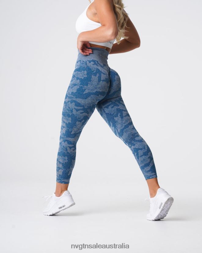 Camo Seamless Leggings 24JF4Z674 Slate Blue Fitness NVGTN Women
