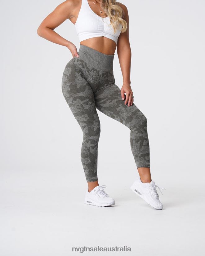 Camo Seamless Leggings 24JF4Z675 Khaki Green Fitness NVGTN Women