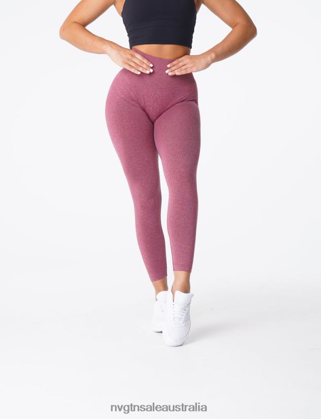 Curve Seamless Leggings 24JF4Z620 Maroon Fitness NVGTN Women