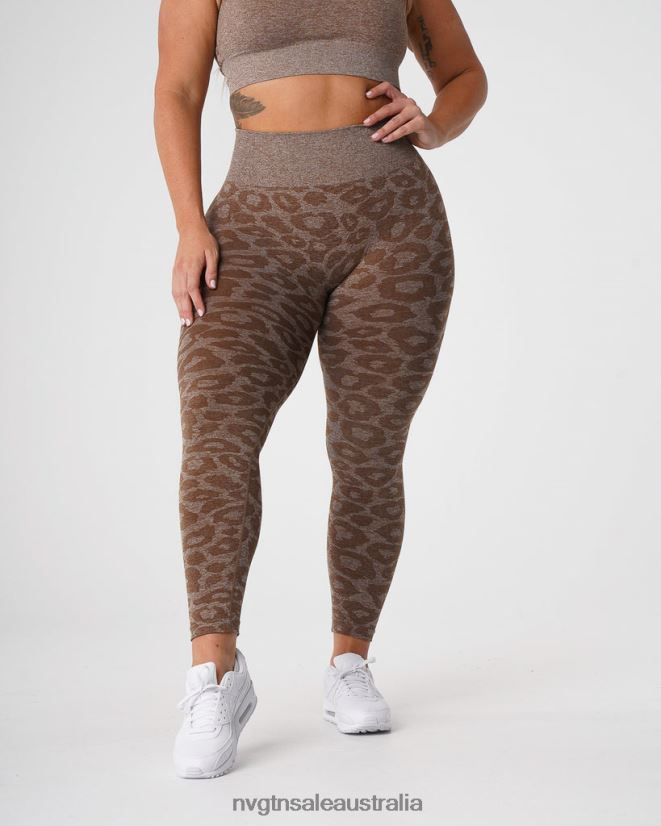 Leopard Seamless Leggings 24JF4Z679 Mocha Fitness NVGTN Women