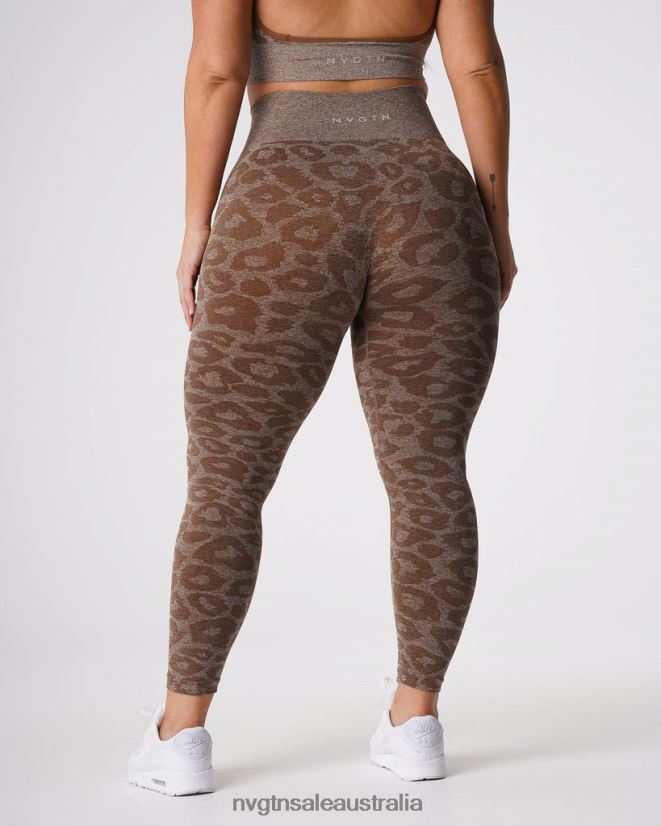 Leopard Seamless Leggings 24JF4Z679 Mocha Fitness NVGTN Women