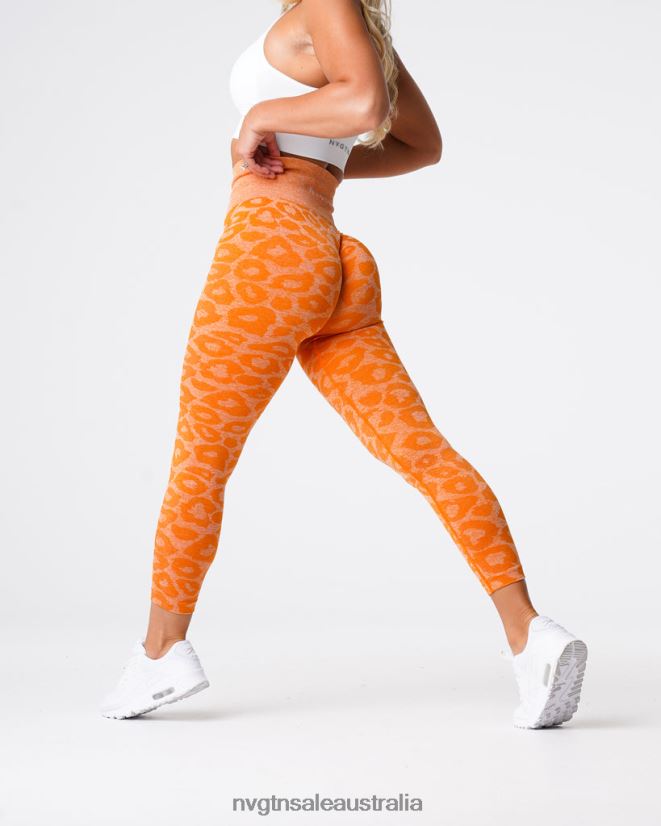 Leopard Seamless Leggings 24JF4Z682 Burnt Orange Fitness NVGTN Women