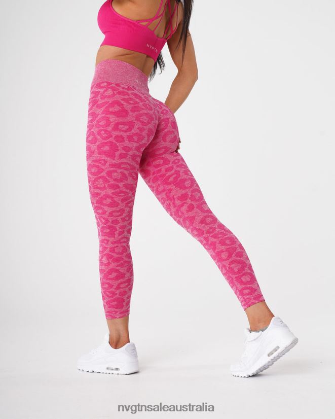 Leopard Seamless Leggings 24JF4Z689 Fuchsia Fitness NVGTN Women