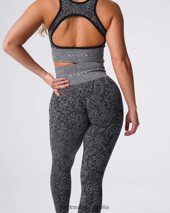 Snakeskin Seamless Leggings 24JF4Z678 Black Speckled Fitness NVGTN Women