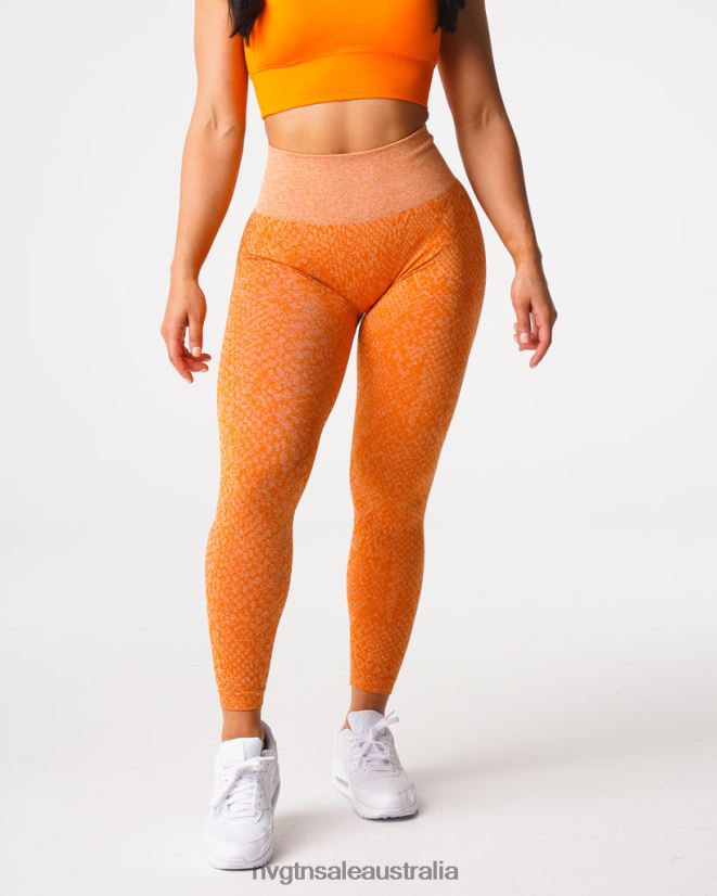 Snakeskin Seamless Leggings 24JF4Z684 Burnt Orange Fitness NVGTN Women