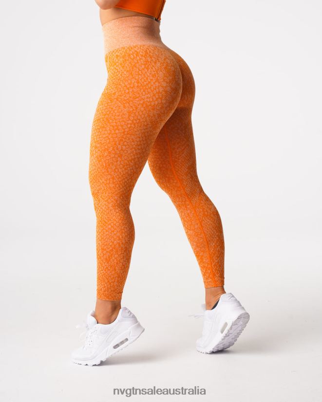 Snakeskin Seamless Leggings 24JF4Z684 Burnt Orange Fitness NVGTN Women