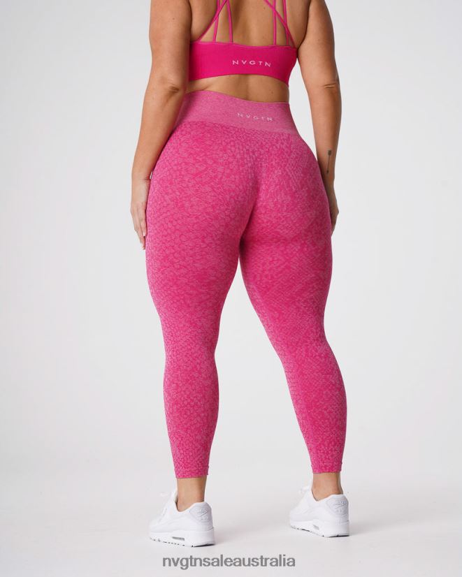 Snakeskin Seamless Leggings 24JF4Z693 Fuchsia Fitness NVGTN Women
