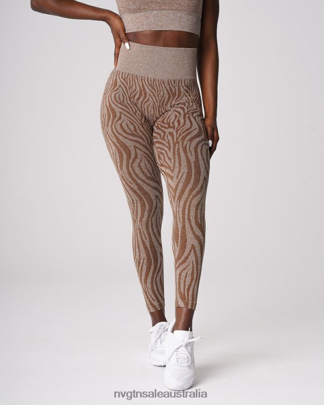 Zebra Seamless Leggings 24JF4Z680 Mocha Fitness NVGTN Women