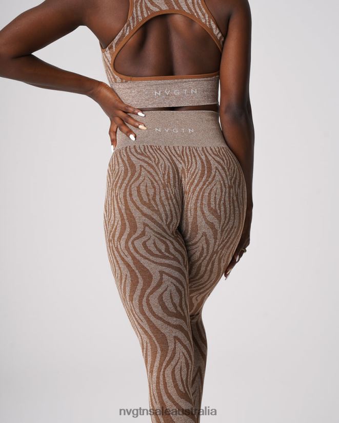 Zebra Seamless Leggings 24JF4Z680 Mocha Fitness NVGTN Women