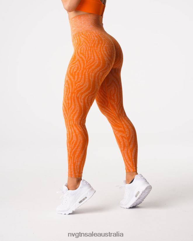 Zebra Seamless Leggings 24JF4Z683 Burnt Orange Fitness NVGTN Women